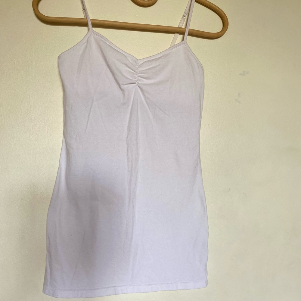 Target White Ruched Sleeveless Camisole